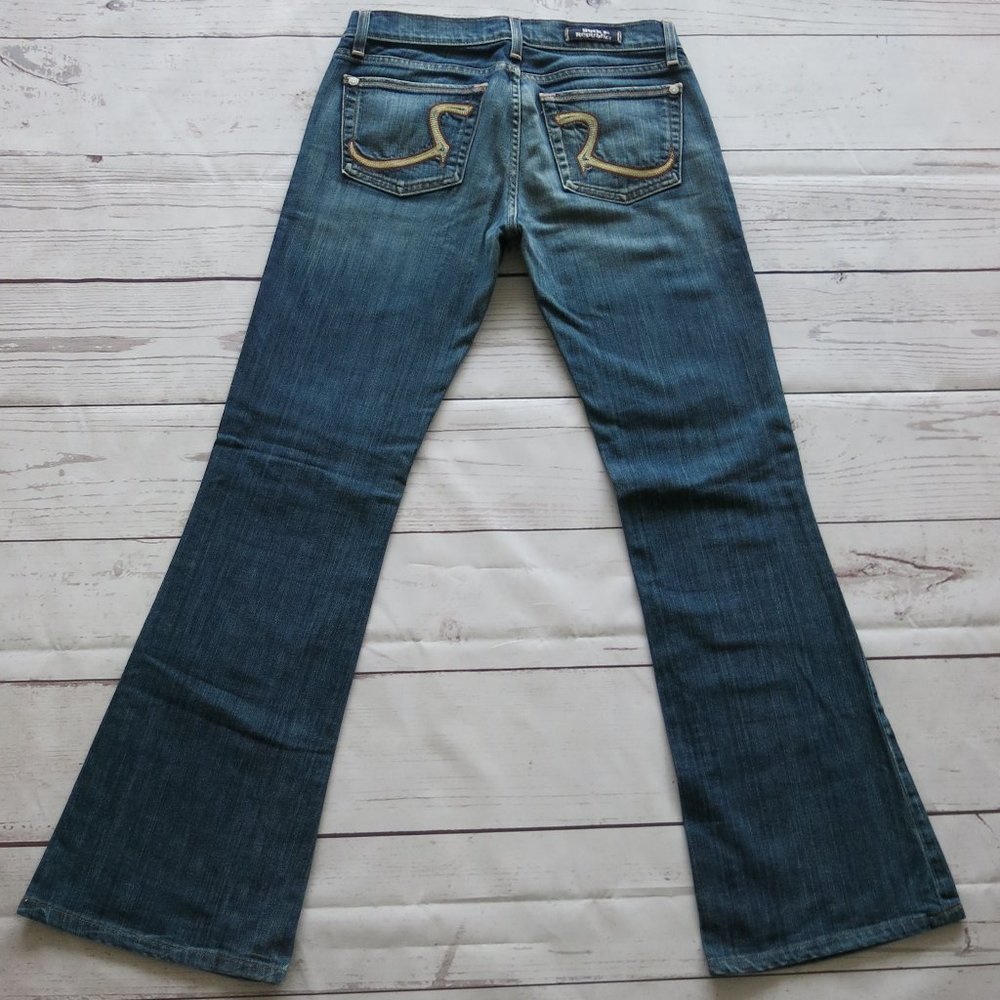 Rock & Republic Roth Cotton Blend Boot Cut Denim Jeans - Size 27 VTG Y2K Retro